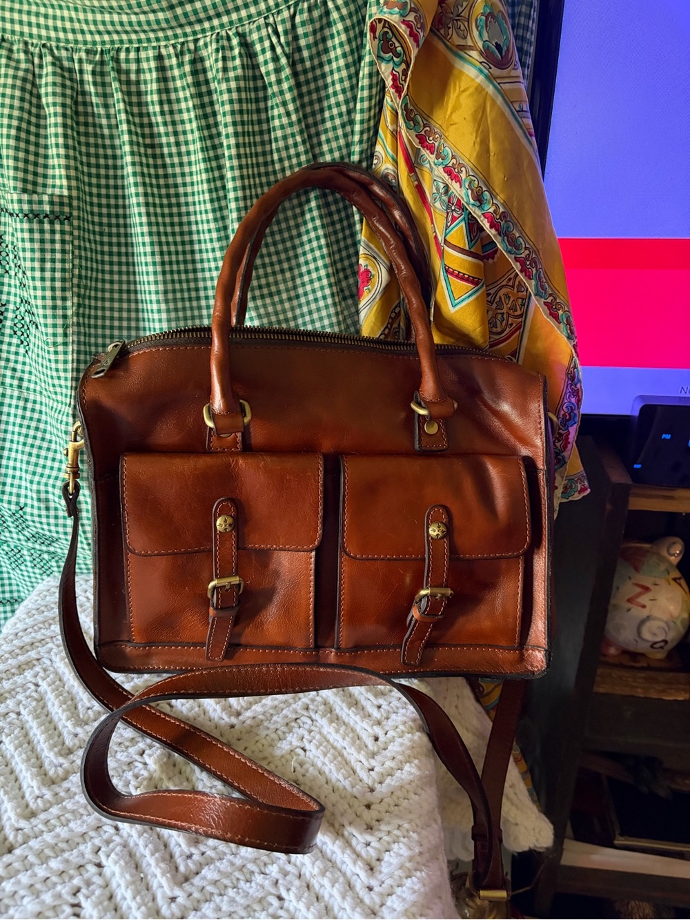 Patricia Nash Morina Leather Satchel.